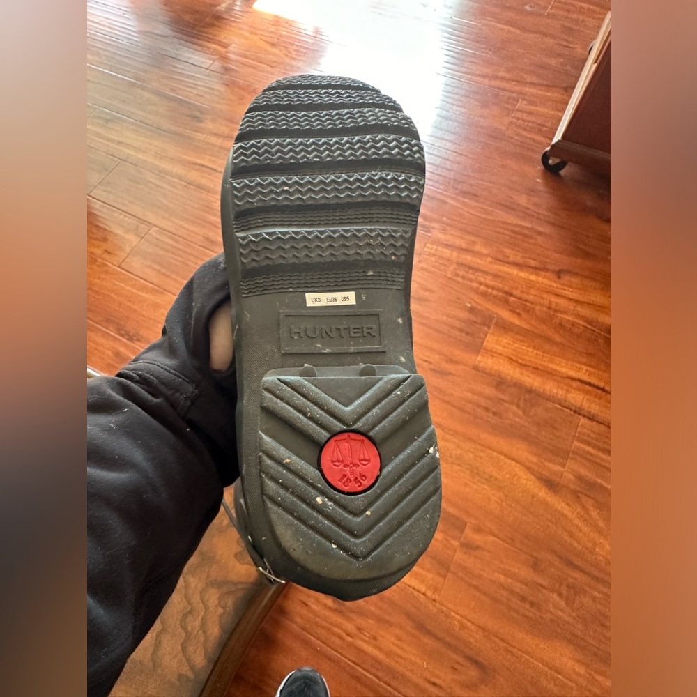 Hunter boots. Dark grey matte finish. Wore  maybe 4 times. Size 6 calf sz